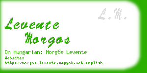 levente morgos business card