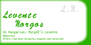 levente morgos business card